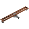 Mexen Flat 360° lineare Ablaufbasis, drehbar, 50 cm, Roségold - 1640050