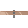 Mexen Flat 360° lineare Ablaufbasis, drehbar, 50 cm, Roségold - 1640050