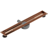 Mexen Flat 360° lineare Ablaufbasis, drehbar, 50 cm, Roségold - 1640050