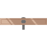 Mexen Flat 360° Drehbarer Körper für Linienentwässerung 70 cm, Roségold - 1640070