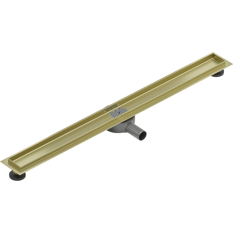 Mexen Flat 360° drehbarer Ablaufkörper 90 cm, gebürstetes Gold - 1A40090