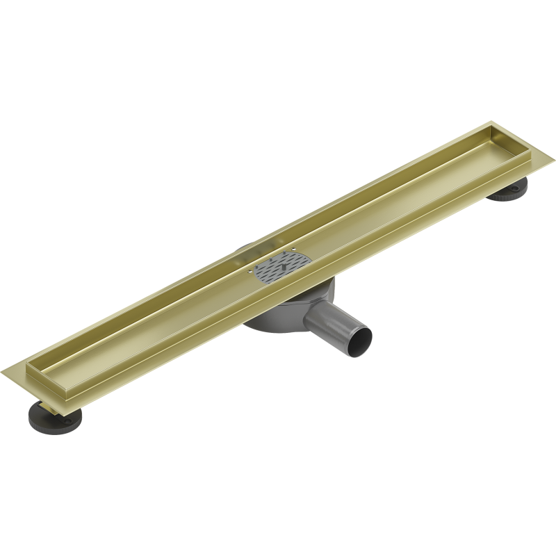 Mexen Flat 360° rotierender Gehäusekörper für Linienentwässerung 60 cm, gebürstetes Gold - 1A40060