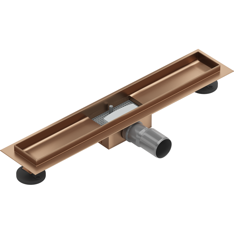 Mexen Flat Gehäuse für Linienentwässerung 60 cm, gebürstetes Kupfer - 1C15060