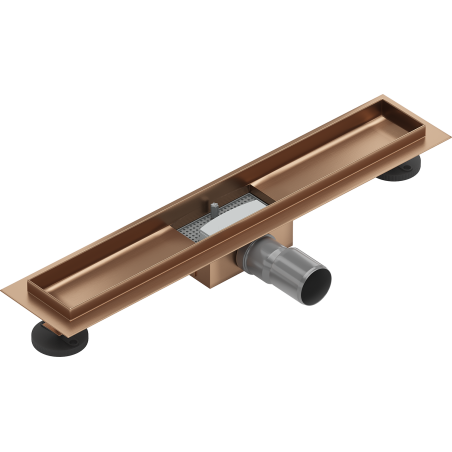 Mexen Flat Gehäuse für Linienentwässerung 60 cm, gebürstetes Kupfer - 1C15060