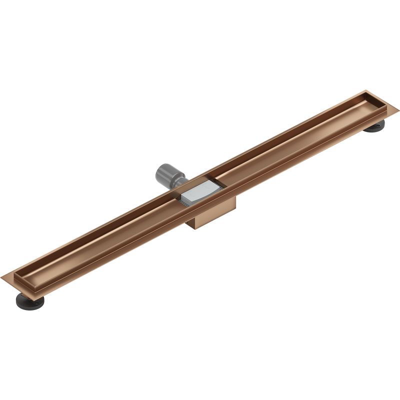 Mexen Flat Gehäuse für Linienentwässerung 100 cm, gebürstetes Kupfer - 1C15100