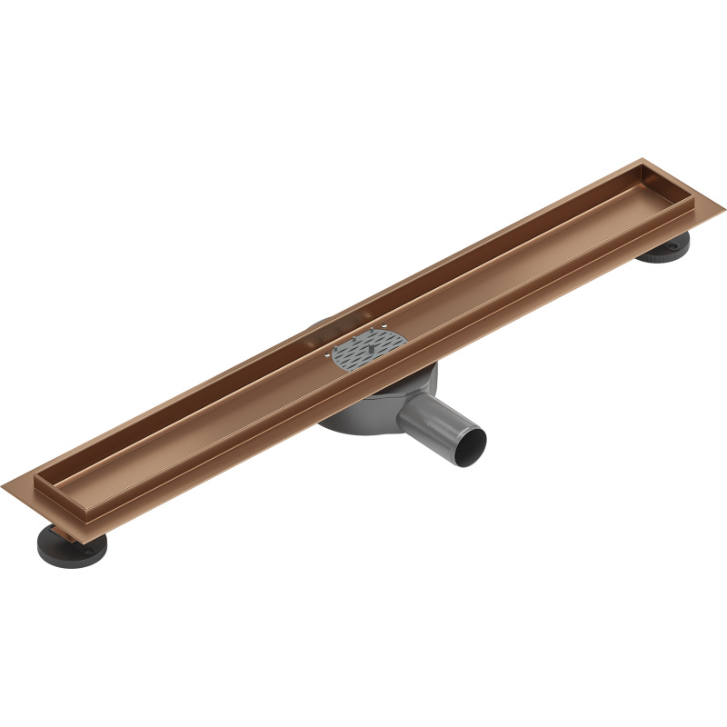 Mexen Flat 360° Korpus für Dreh-Linienbodenablauf 50 cm, gebürstetes Kupfer - 1C40050