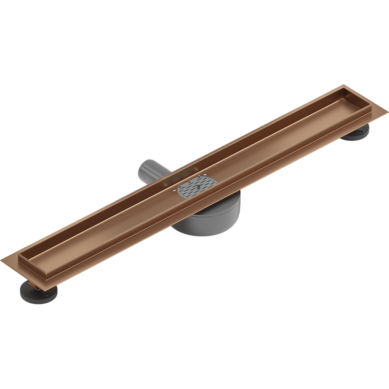 Mexen Flat 360° Korpus für Dreh-Linienbodenablauf 50 cm, gebürstetes Kupfer - 1C40050