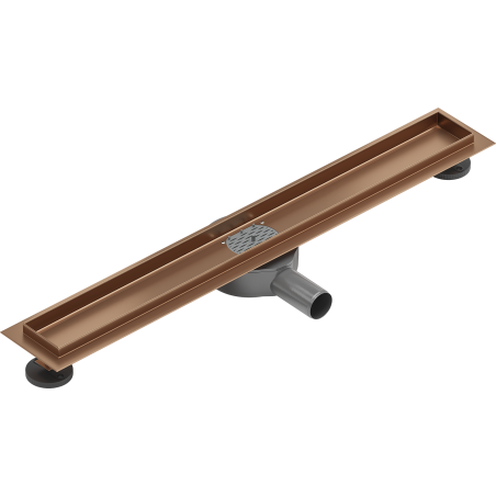 Mexen Flat 360° Rotierender Körper für Linienablauf 60 cm, gebürstetes Kupfer - 1C40060