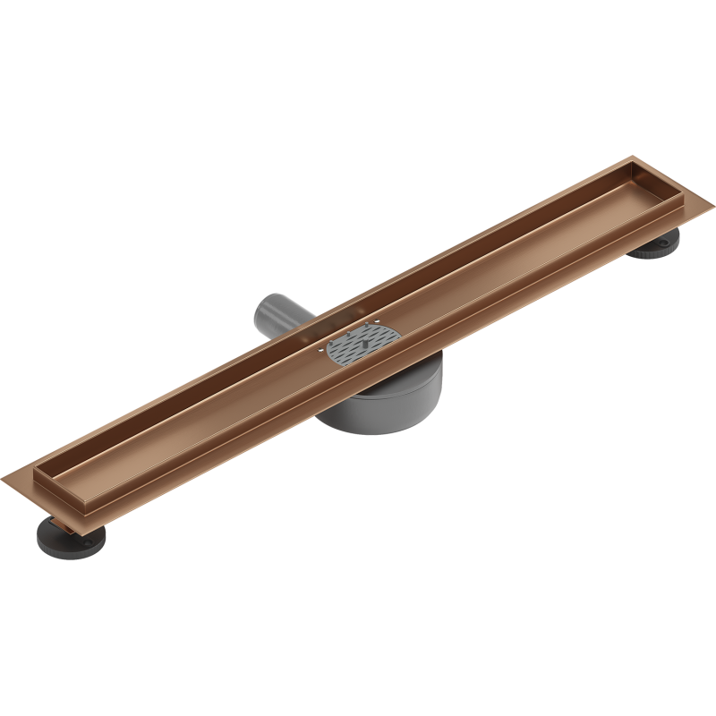 Mexen Flat 360° Rotierender Körper für Linienablauf 60 cm, gebürstetes Kupfer - 1C40060