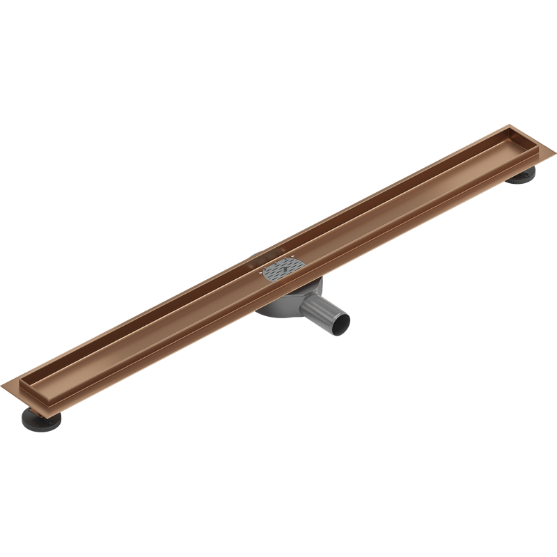 Mexen Flat 360° Korpus für liniaren Drehablauf 90 cm, gebürstetes Kupfer - 1C40090