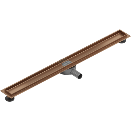 Mexen Flat 360° Korpus für liniaren Drehablauf 90 cm, gebürstetes Kupfer - 1C40090