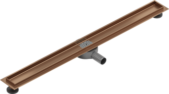 Mexen Flat 360° Korpus für liniaren Drehablauf 90 cm, gebürstetes Kupfer - 1C40090