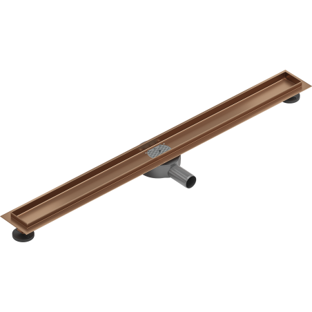 Mexen Flat 360° Drehbarer Körper für Linienablauf 100 cm, gebürstetes Kupfer - 1C40100