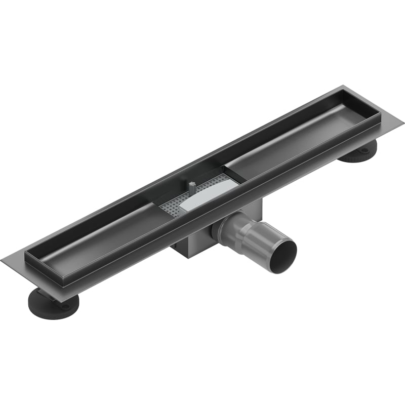 Mexen Flat Gehäuse für liniaren Ablauf 50 cm, gebürstetes Gungrau - 1E15050