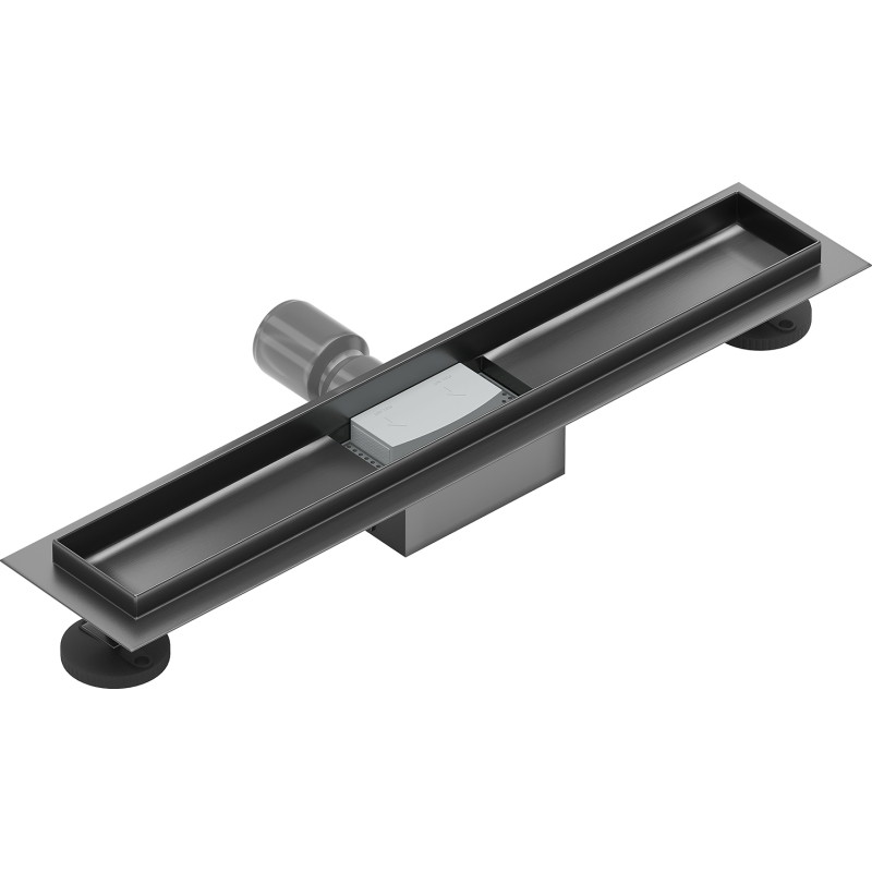 Mexen Flat Korpus für lineare Ablauf 60 cm, gun gray gebürstet - 1E15060