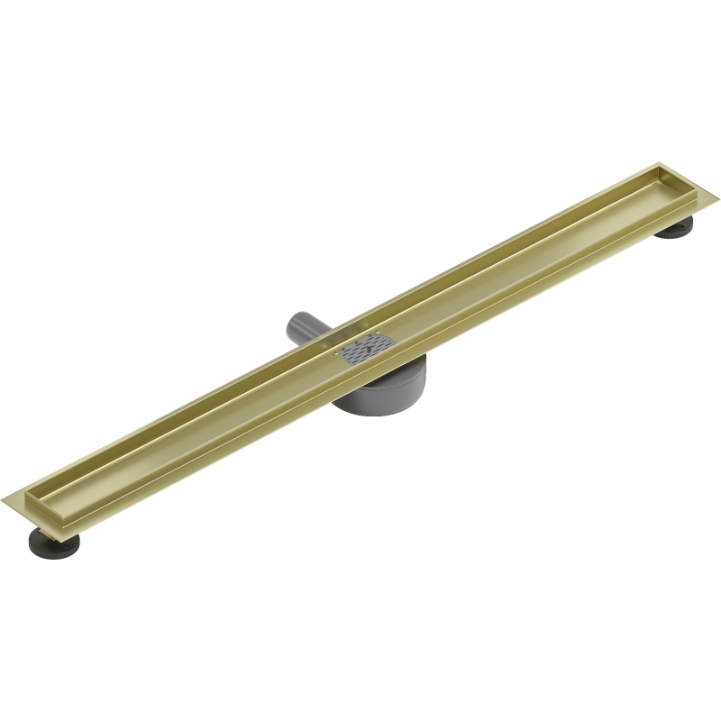 Mexen Flat 360° drehbarer Körper für Linienentwässerung 80 cm, gebürstetes Gold - 1A40080