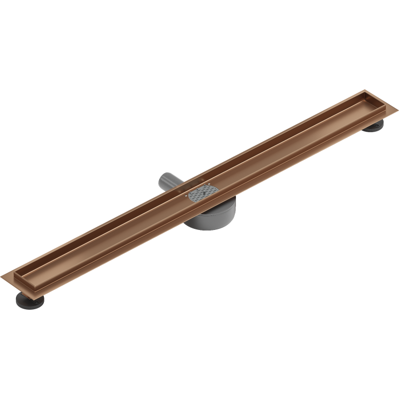 Mexen Flat 360° Korpus für liniaren Drehablauf 90 cm, gebürstetes Kupfer - 1C40090