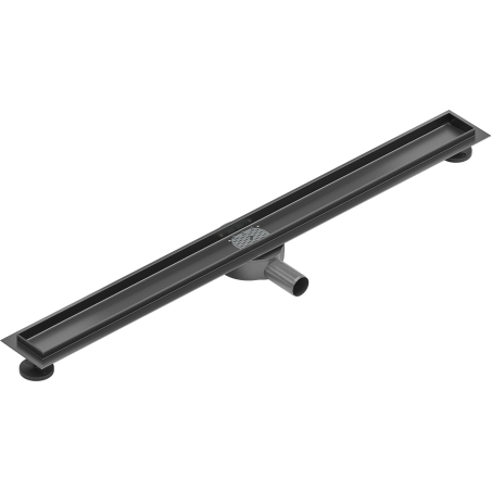 Mexen Flat 360° Gehäuse für drehbaren Linienablauf 90 cm, gebürstet in Gun Gray - 1E40090