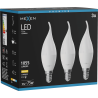 Mexen Nova 3x LED-Glühbirne Flamme E14, C37, 10W, Warm - 3000K, 1055 lm - L106-E14-1030-01x03