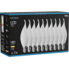 Mexen Nova 10x LED-Glühbirne Flamme E14, C37, 10W, Warm - 3000K, 1055 lm - L106-E14-1030-01x10