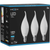 Mexen Nova 3x LED-Glühbirne Kerze E14, C37, 10W, Kalt - 6500K, 1055 lm - L106-E14-1065-01x03