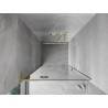 Mexen Mist-H L, linke, aufklappbare Duschabtrennung 120 cm, transparent, goldfarben - 8A5L-120-000-50-00-L