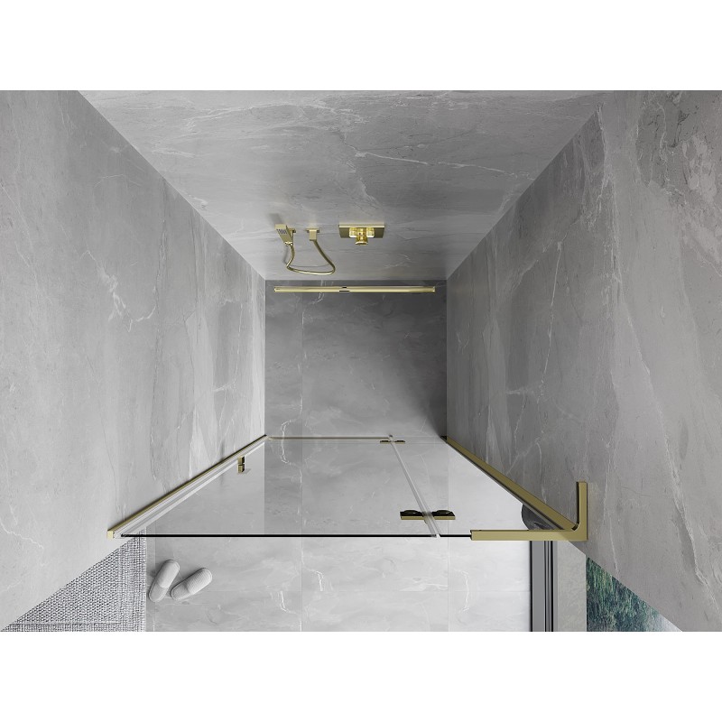 Mexen Mist-H L Duschdrehtür rechts 95 cm, transparent, golden - 8A5L-095-000-50-00-P