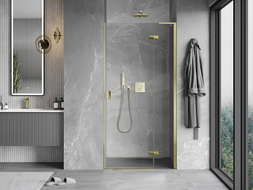 Mexen Mist-H L Duschdrehtür rechts 110 cm, transparent, gold - 8A5L-110-000-50-00-P