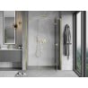 Mexen Mist-H L Duschdrehtür rechts 140 cm, transparent, gold - 8A5L-140-001-50-00-P