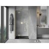 Mexen Mist-H L Duschdrehtür links 90 cm, transparent, gebürstetes Gold - 8A5L-090-000-55-00-L