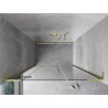 Mexen Mist-H L linke Duschtür 145 cm, transparent, gebürstetes Gold - 8A5L-145-001-55-00-L