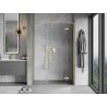 Mexen Mist-H L Duschdrehtür rechts 155 cm, transparent, gebürstetes Gold - 8A5L-155-001-55-00-P