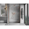Mexen Mist-H L Duschabtrennung, rechts öffnend, transparent, gebürstetes Kupfer - 8A5L-120-001-65-00-P