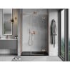 Mexen Mist-H L Duschdrehtür rechts 140 cm, transparent, gebürstetes Kupfer - 8A5L-140-001-65-00-P