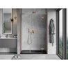 Mexen Mist-H L Duschdrehtür rechts 155 cm, transparent, gebürstetes Kupfer - 8A5L-155-001-65-00-P