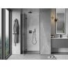 Mexen Mist-H L Duschdrehür links 85 cm, transparent, schwarz - 8A5L-085-000-70-00-L