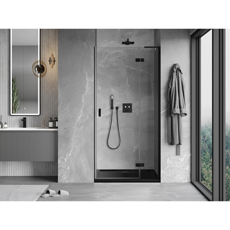 Mexen Mist-H L Duschdrehtür rechts 95 cm, transparent, schwarz - 8A5L-095-000-70-00-P