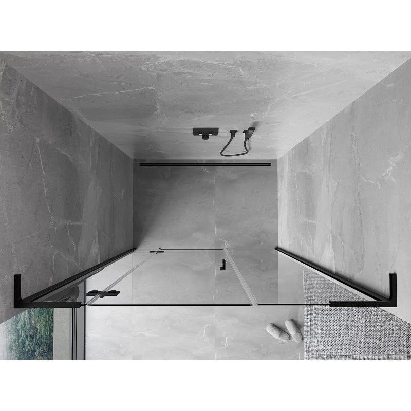 Mexen Mist-H L Duschtür nach links öffnend 150 cm, transparent, schwarz - 8A5L-150-001-70-00-L