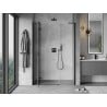 Mexen Mist-H L Duschabtrennung Schwingtür Links 155 cm, transparent, schwarz - 8A5L-155-001-70-00-L