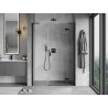 Mexen Mist-H L Duschabtrennung Rechts Anschlag 125 cm, transparent, schwarz - 8A5L-125-001-70-00-P