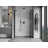 Mexen Mist-H L Duschdrehtür rechts 155 cm, transparent, schwarz - 8A5L-155-001-70-00-P