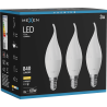 Mexen Nova 3x LED-Glühbirne Flamme E14, C37, 8W, Warm - 3000K, 840 lm - L106-E14-0830-01x03