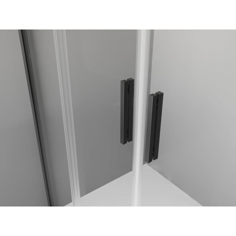 Mexen Exo-3S 3-seitige Duschkabine, 170 x 75 cm, transparent, schwarz - 8152-170-075-70-00-3S