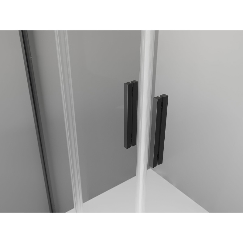 Mexen Exo-3S Duschkabine 3-seitig, verschiebbar 160 x 100 cm, transparent, schwarz - 8152-160-100-70-00-3S