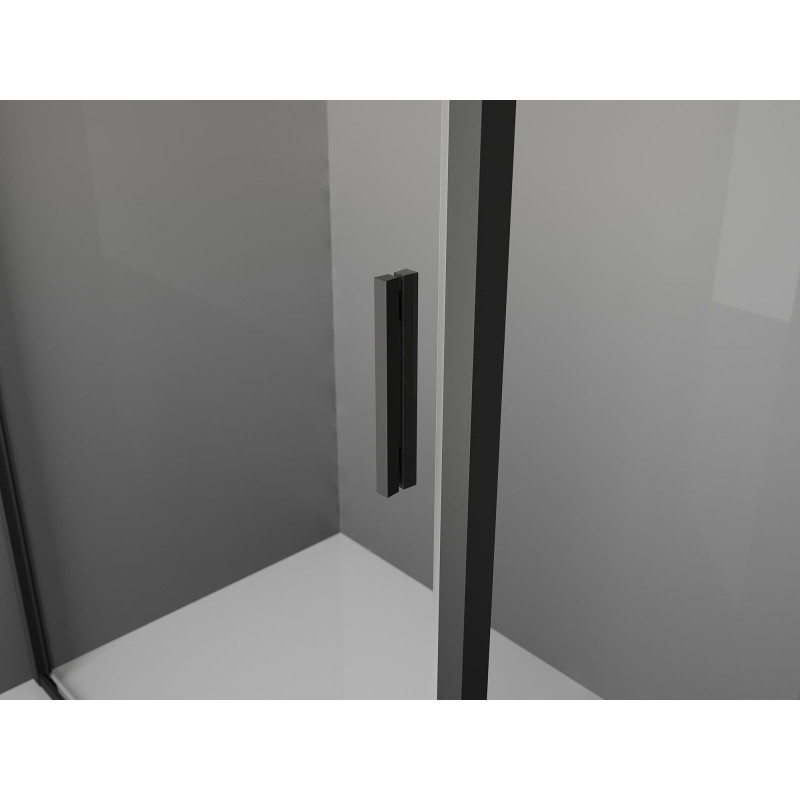 Mexen Exo-3S 3-seitige Duschkabine, schwenkbar, 90 x 85 cm, transparent, schwarz - 8181-090-085-70-00-3S