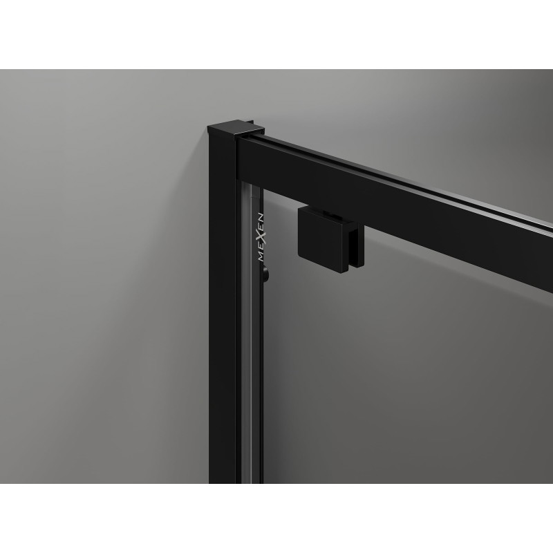 Mexen Exo-3S duschkabine, 3-seitig, schwenkbar, 90 x 120 cm, transparent, schwarz - 8181-090-120-70-00-3S