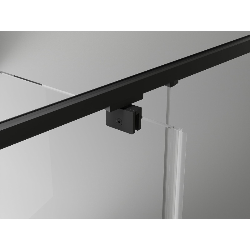 Mexen Exo-3S 3-seitige Duschkabine mit Tür, 100 x 120 cm, transparent, schwarz - 8181-100-120-70-00-3S