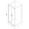 Mexen Exo-3S Duschkabine dreiseitig klappbar 120 x 70 cm, transparent, Chrom - 8182-120-070-01-00-3S
