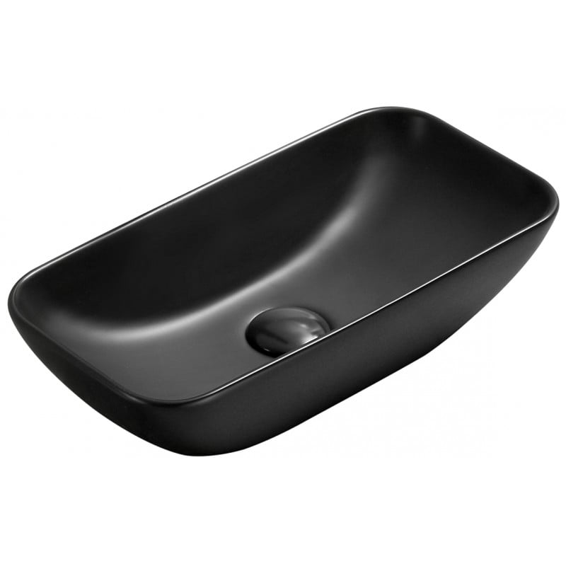 Mexen Klara Aufsatzwaschbecken 46 x 23 cm, Schwarz matt - 21564685