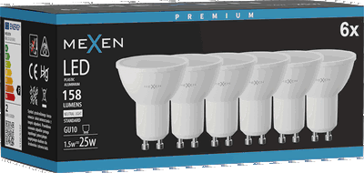 Mexen Nova 6x LED-Lampe GU10, 1,5W, Neutral - 4000K, 158 lm - L107-GU10-0140-01x06